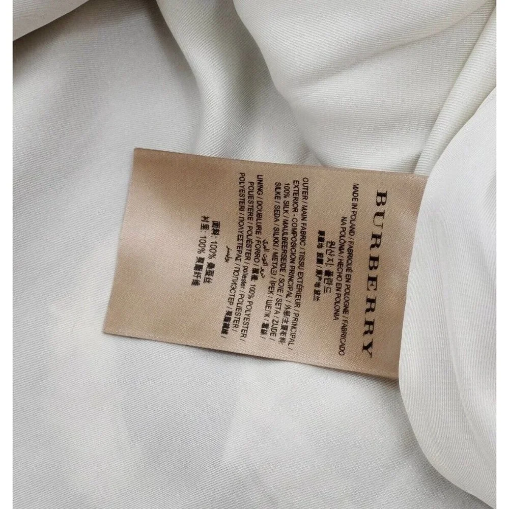 New Burberry Isidora Archive Scarf Print dress US 2 pleated silk